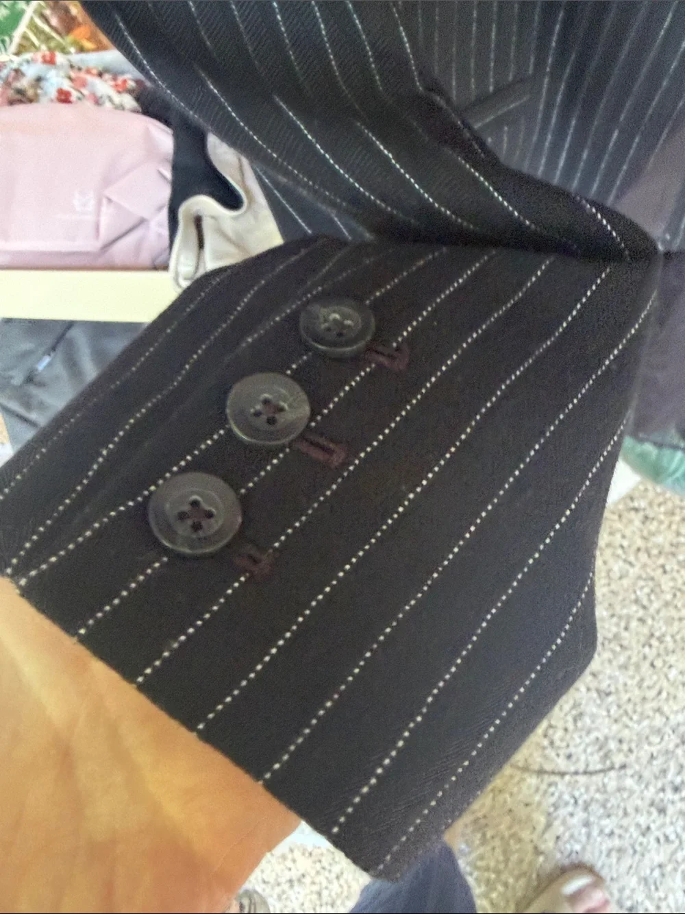 Madewell Black Pinstripe Blazer - Classic Tailored Sport Coat